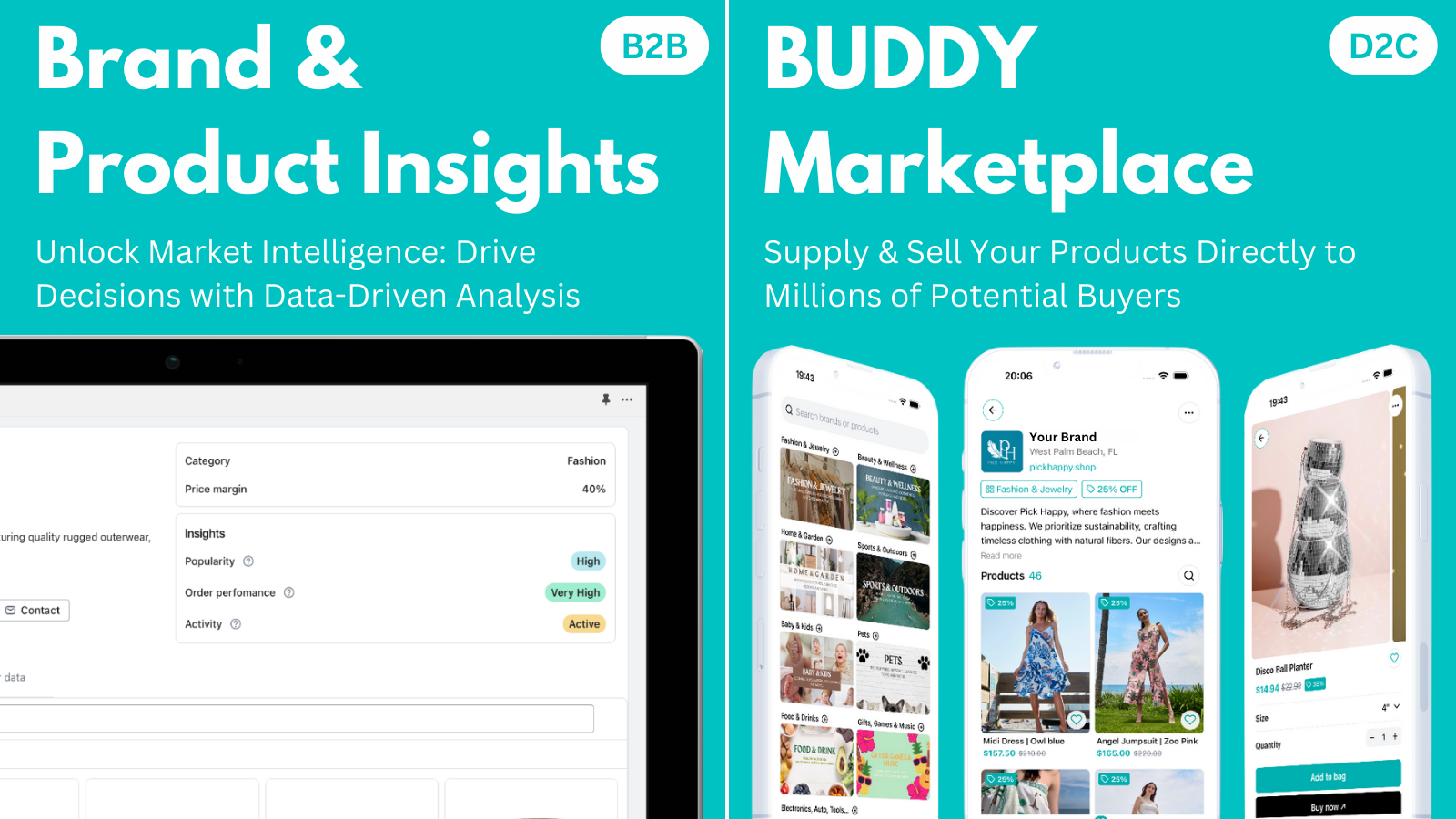 Información de marca y producto y Mercado BUDDY