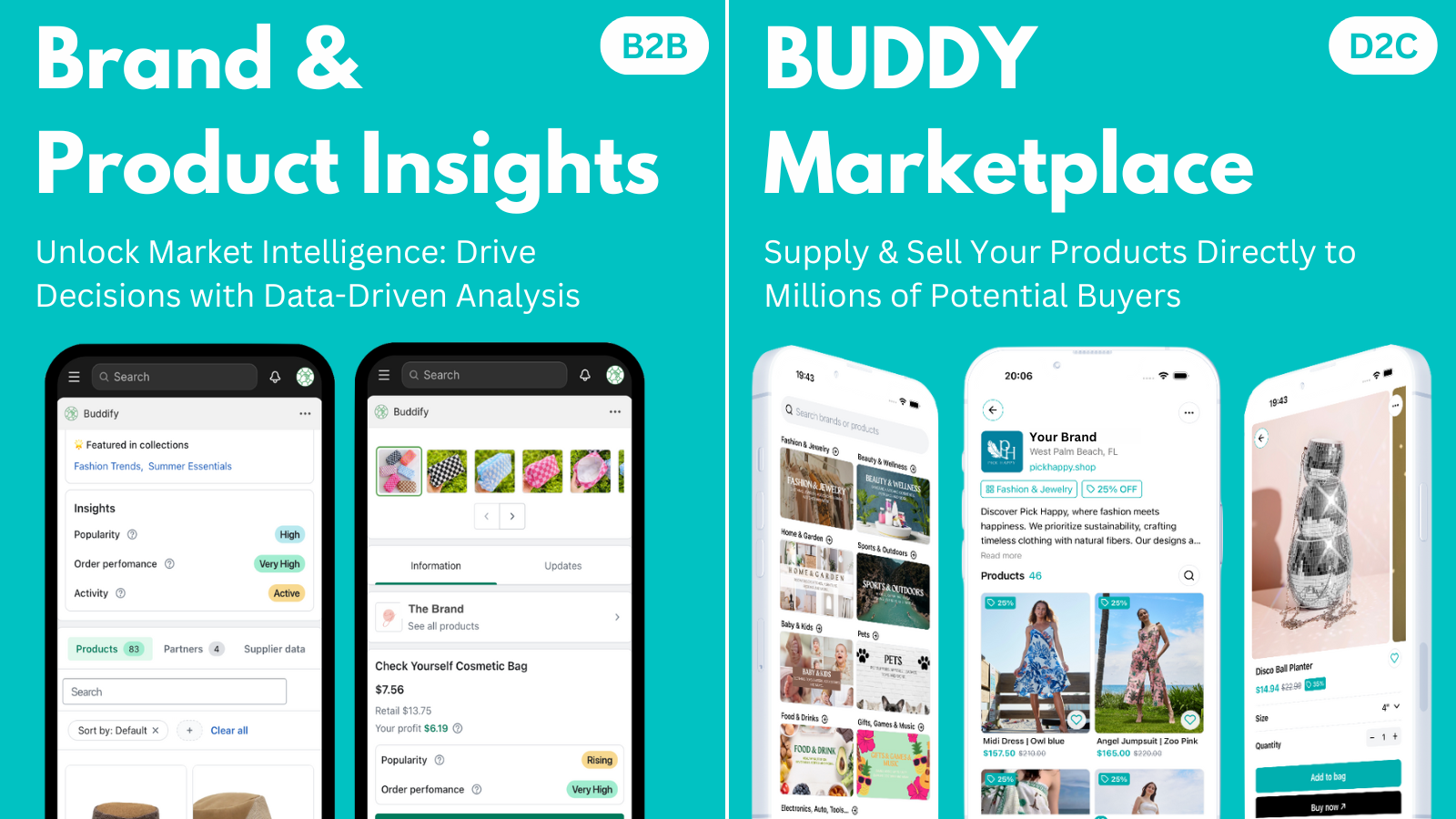 Información de marca y producto y Mercado BUDDY