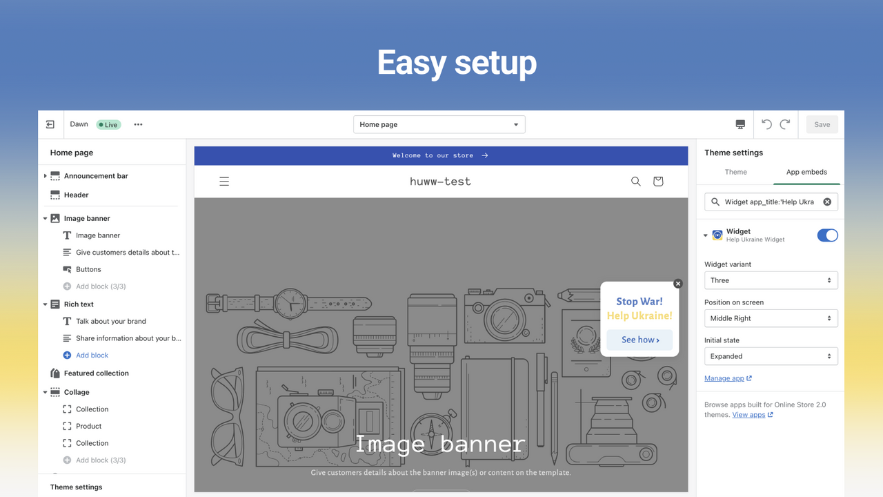 Configuración fácil