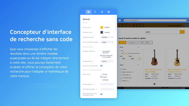 Concepteur d'une interface de recherche et de filtrage flexible.