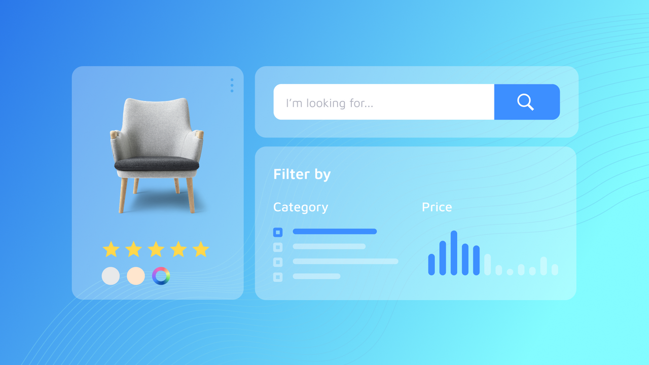 360 product search and filters Screenshot