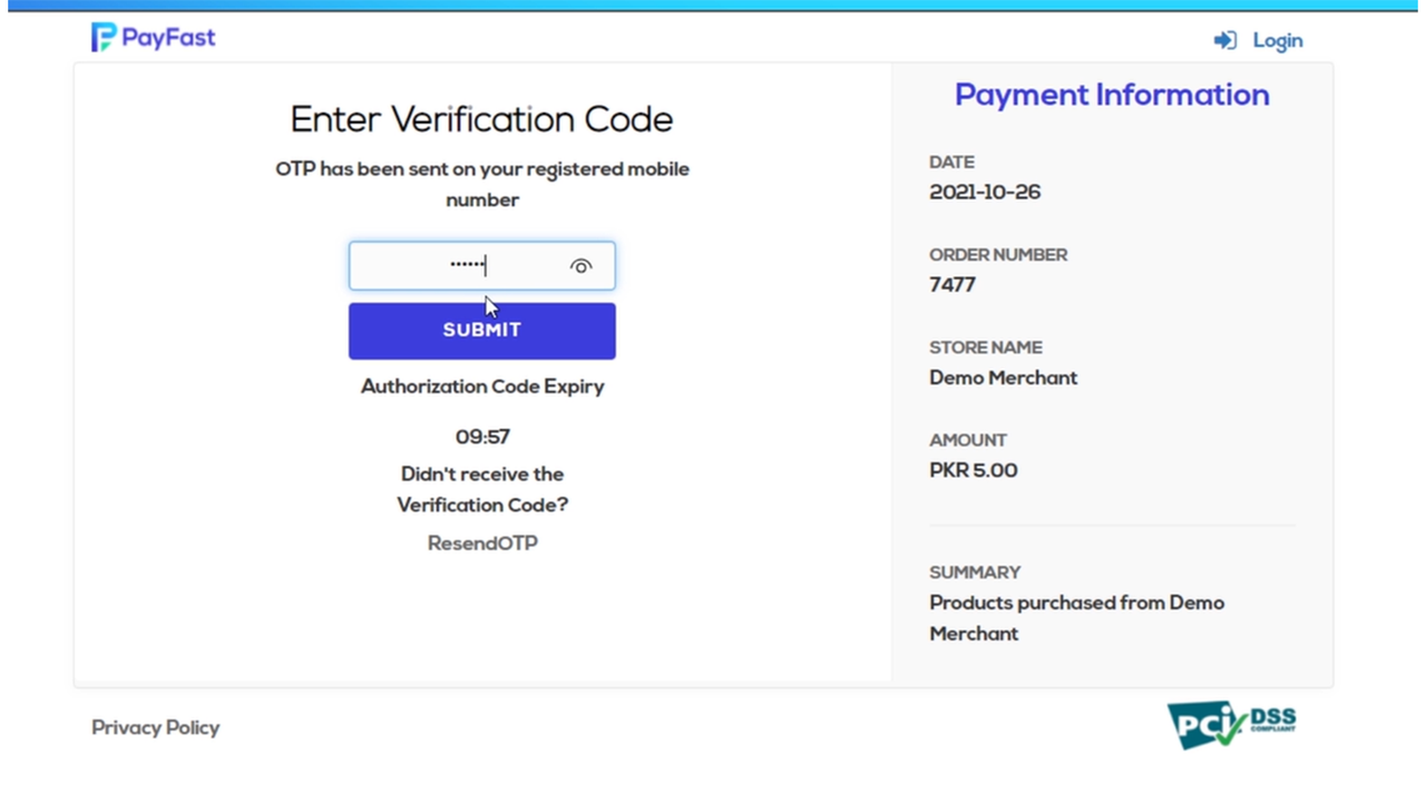 Voer de verificatiecode in en u bent klaar