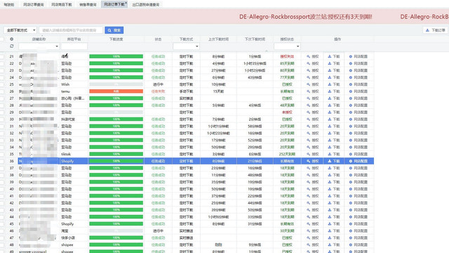 Téléchargement de commandes sur plusieurs plateformes de magasins