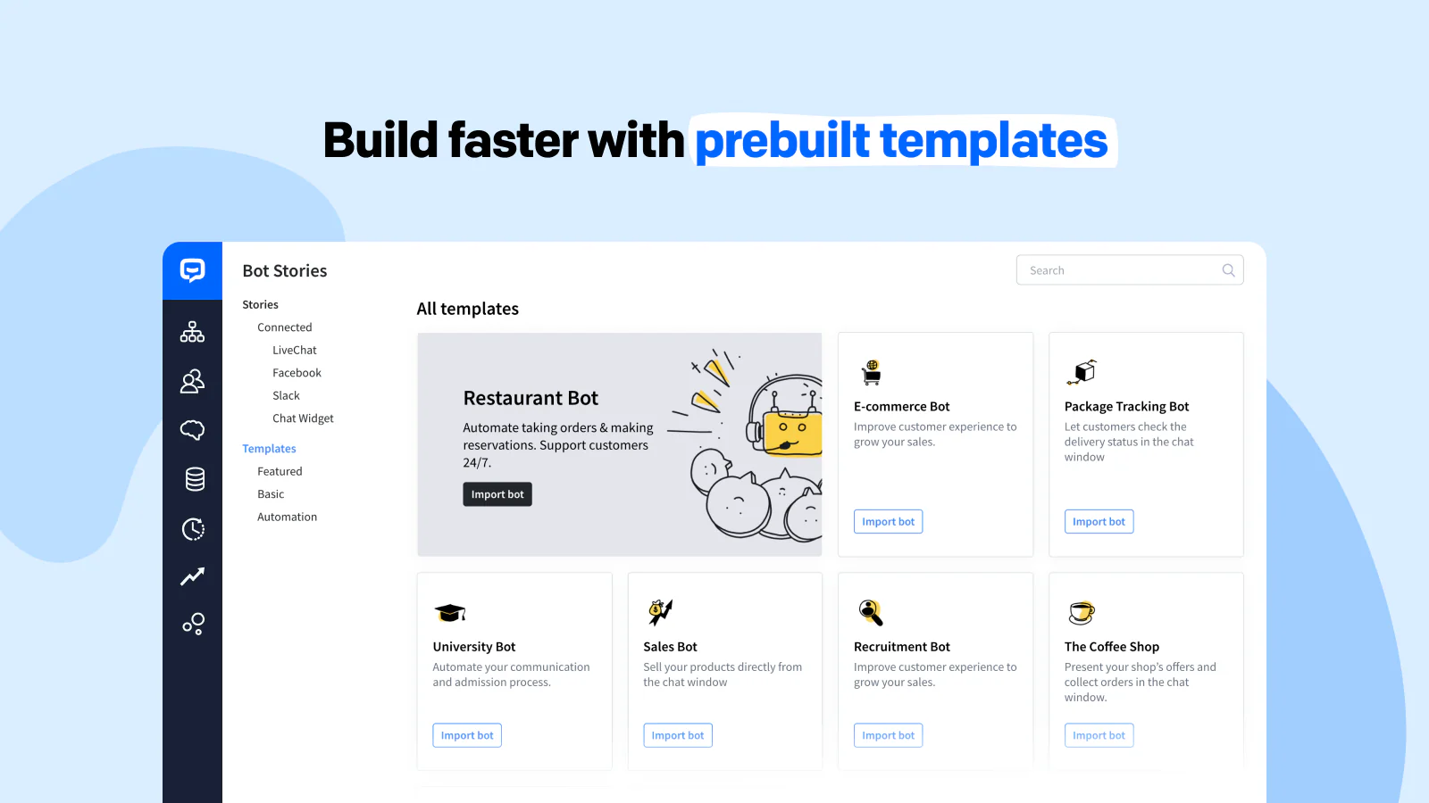 Lista de plantillas de ChatBot