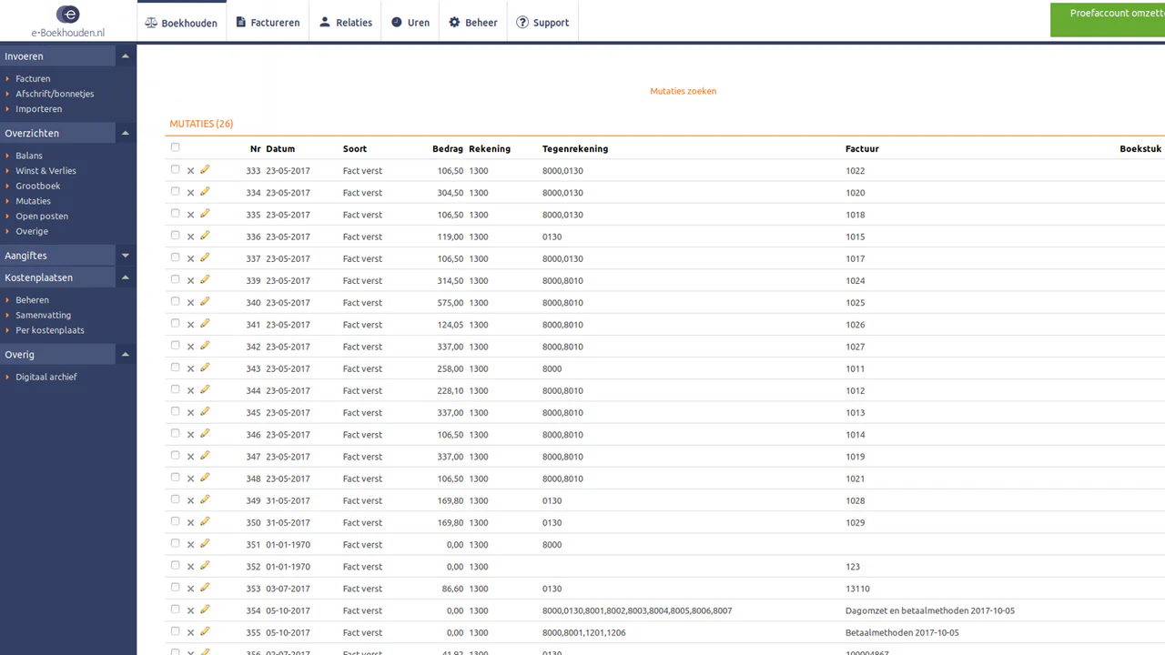 eboekhouden mutaties