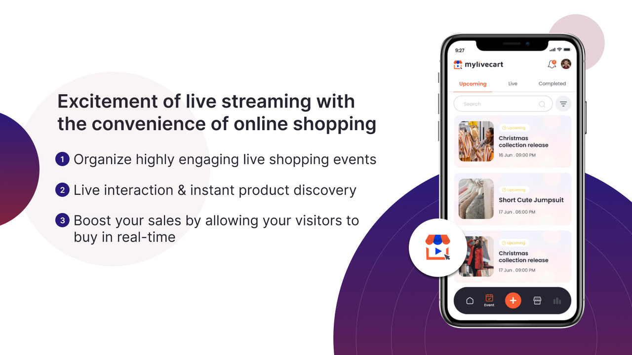 Mylivecart Live Shopping App Screenshot