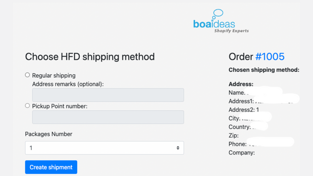 Select between regular shipping to pickup point