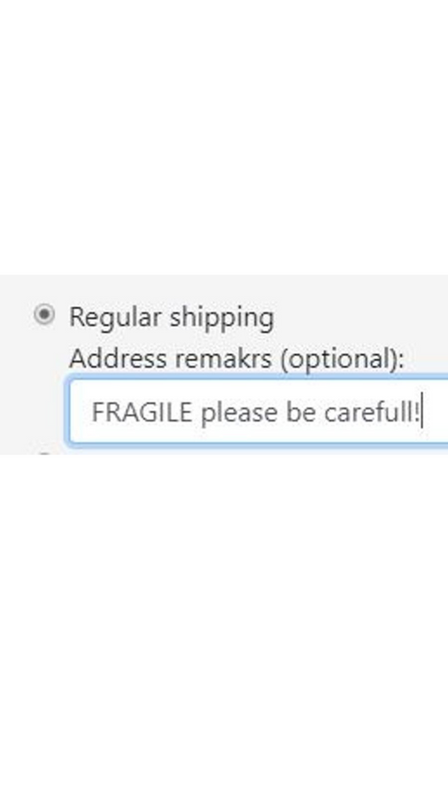 Add remarks for regular shipments