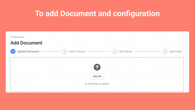 To Add Document and Configuration