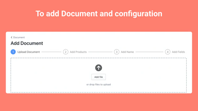 Para agregar documento y configuración