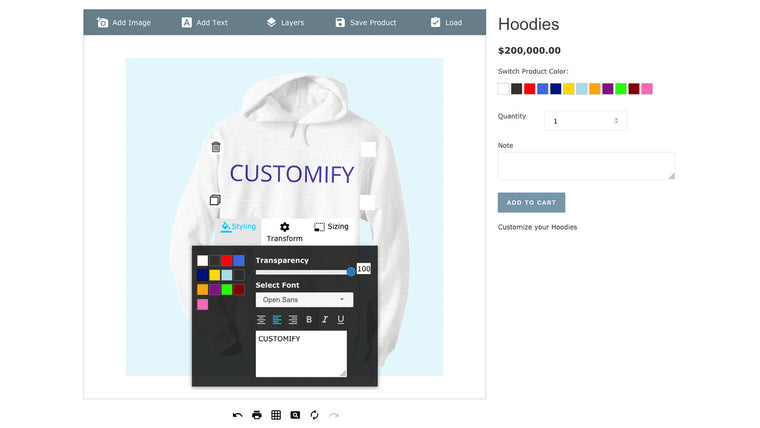 Customify ‑ Custom Product App Screenshot