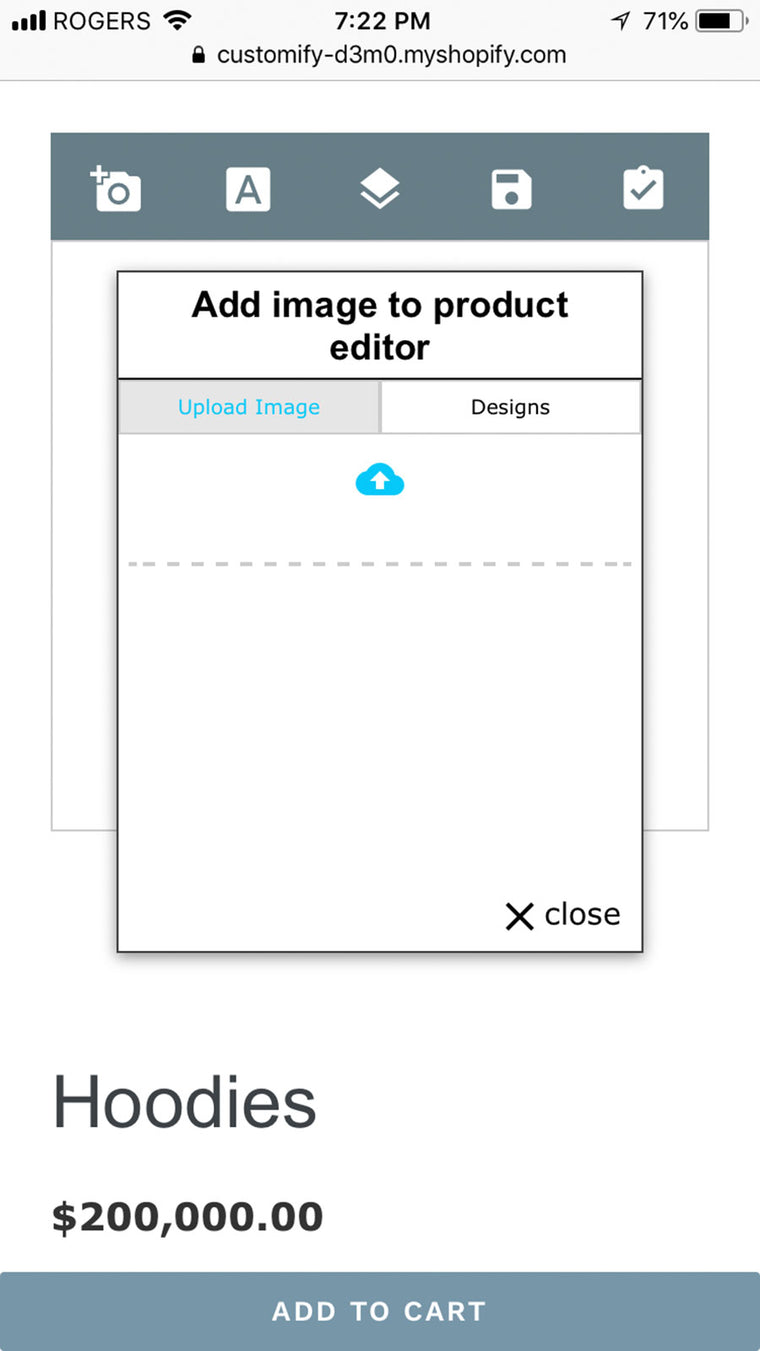 Customify ‑ Custom Product App Screenshot