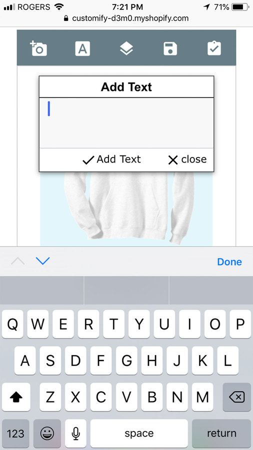 Customize product Mobile Screenshot