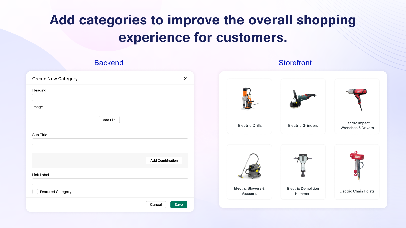 Uncap discovery category option