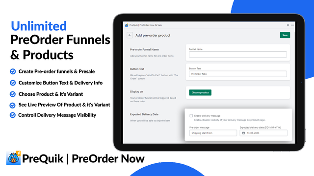 Funnels illimités du gestionnaire de précommandes