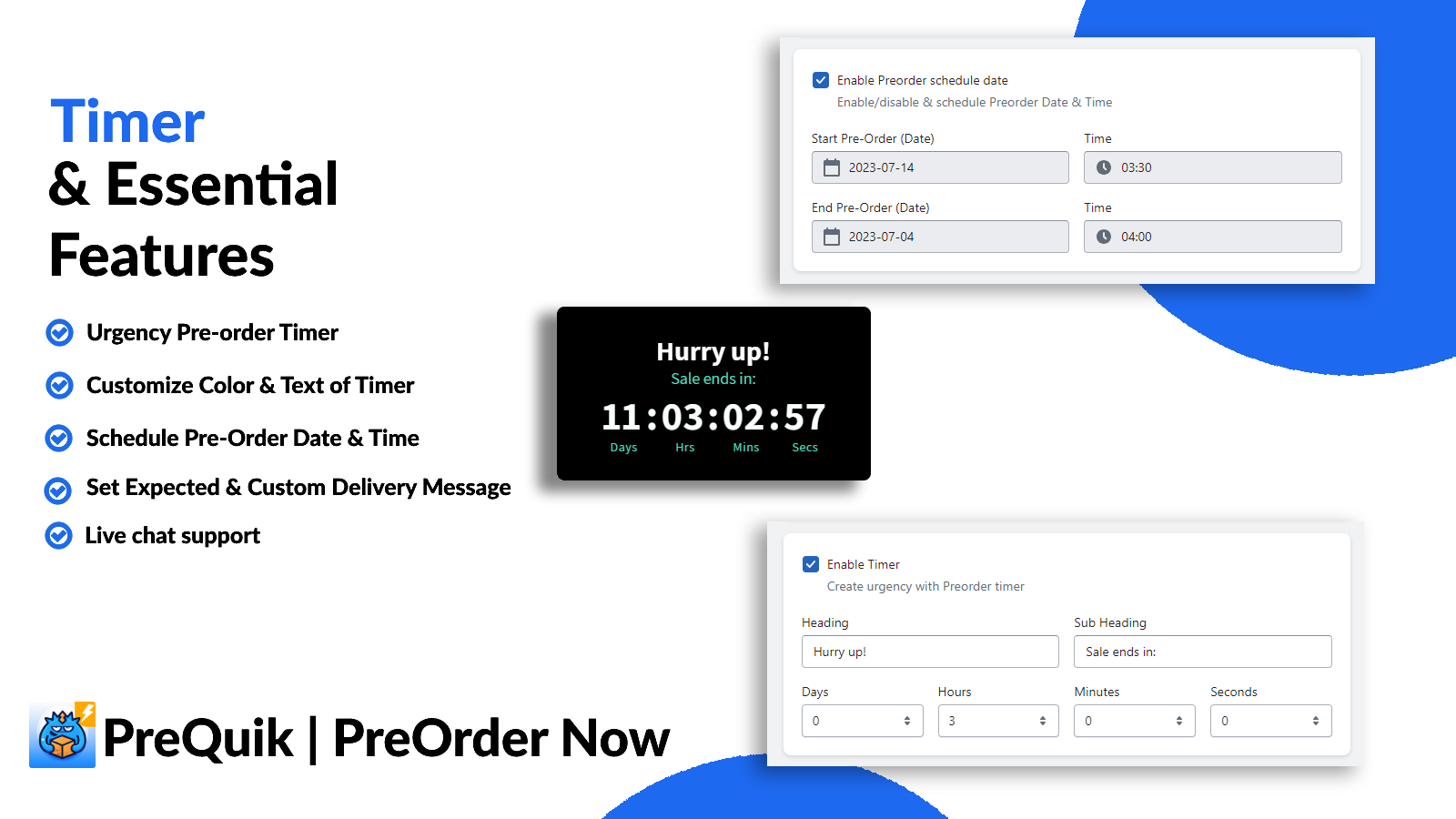 Urgency Preorder timer & Scheduler