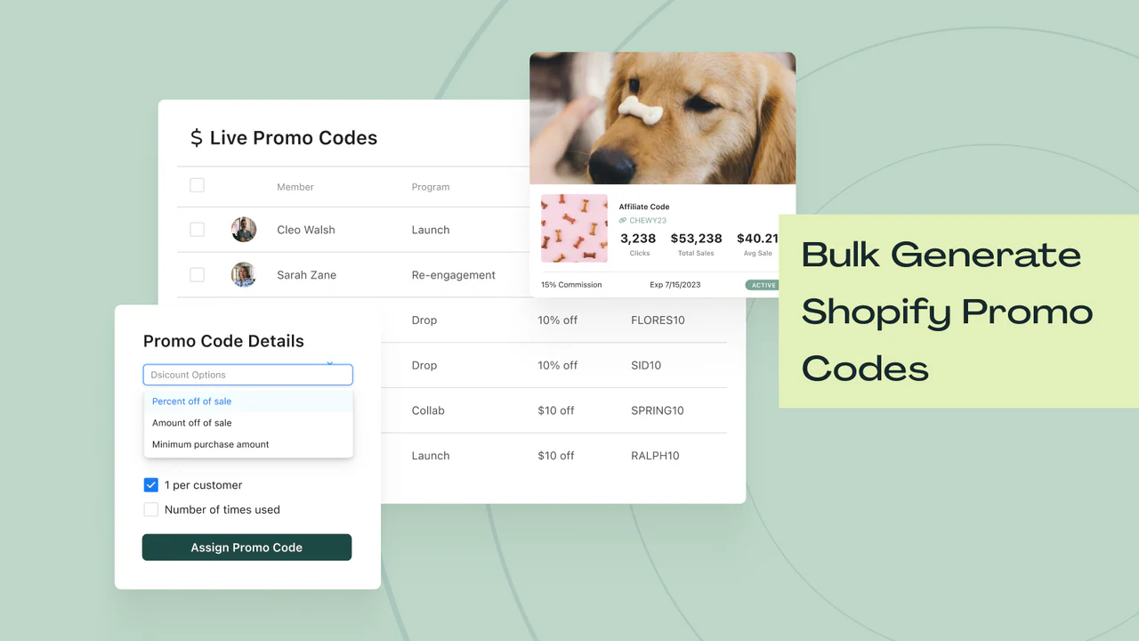 Bulk generer shopify promo koder