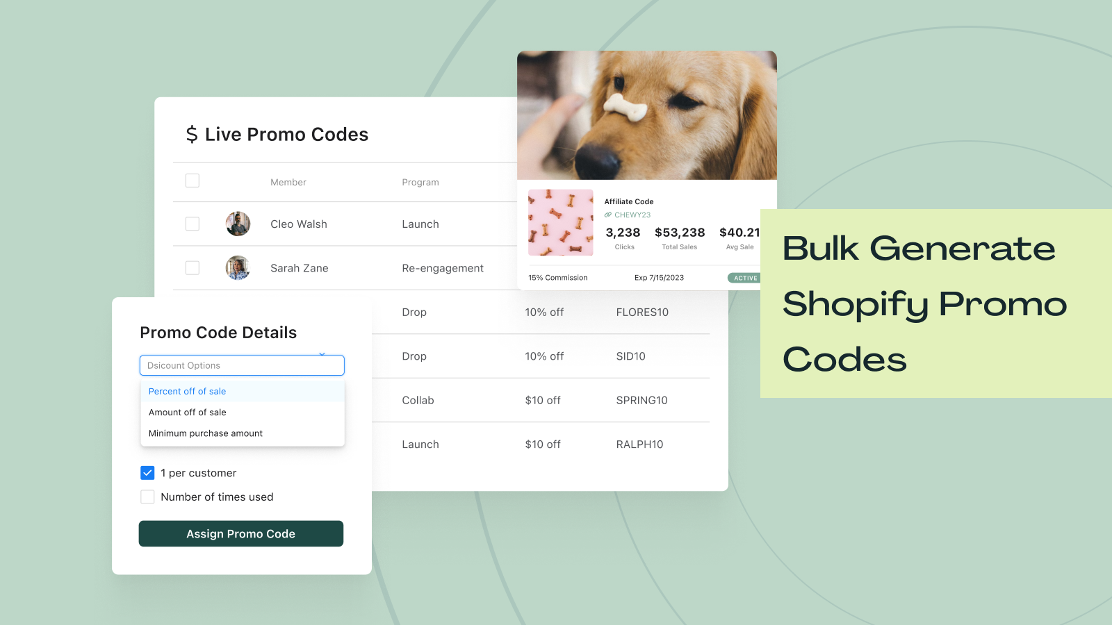 Bulk generate shopify promo codes