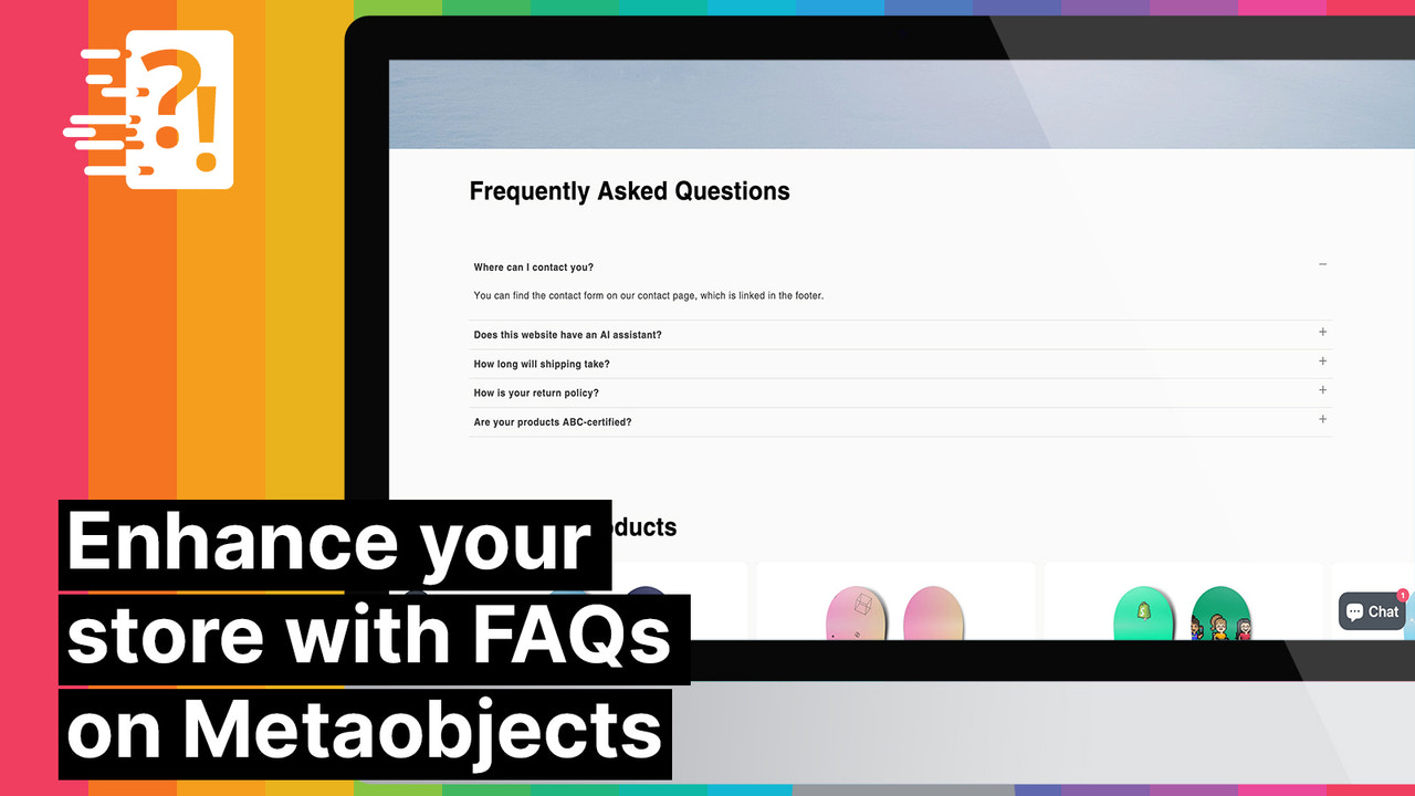 Bereichern Sie Ihren Shop mit FAQs on Shopify Metaobjects