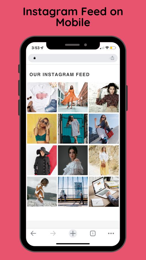 Instagram-Feed auf mobilem Insta-Feed