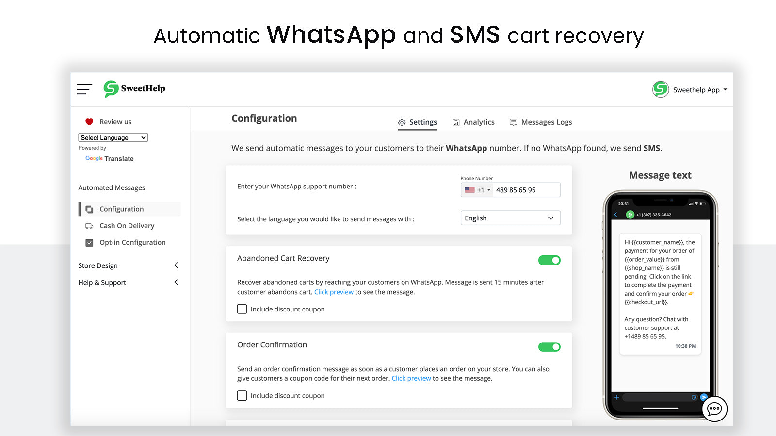 WhatsApp Customer Service - WhatsApp Live Chat, WhatsApp Cash On Delivery, Abandoned Cart'