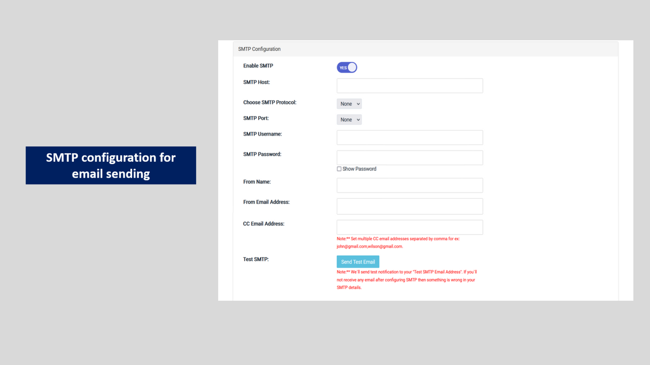 SMTP Configuration