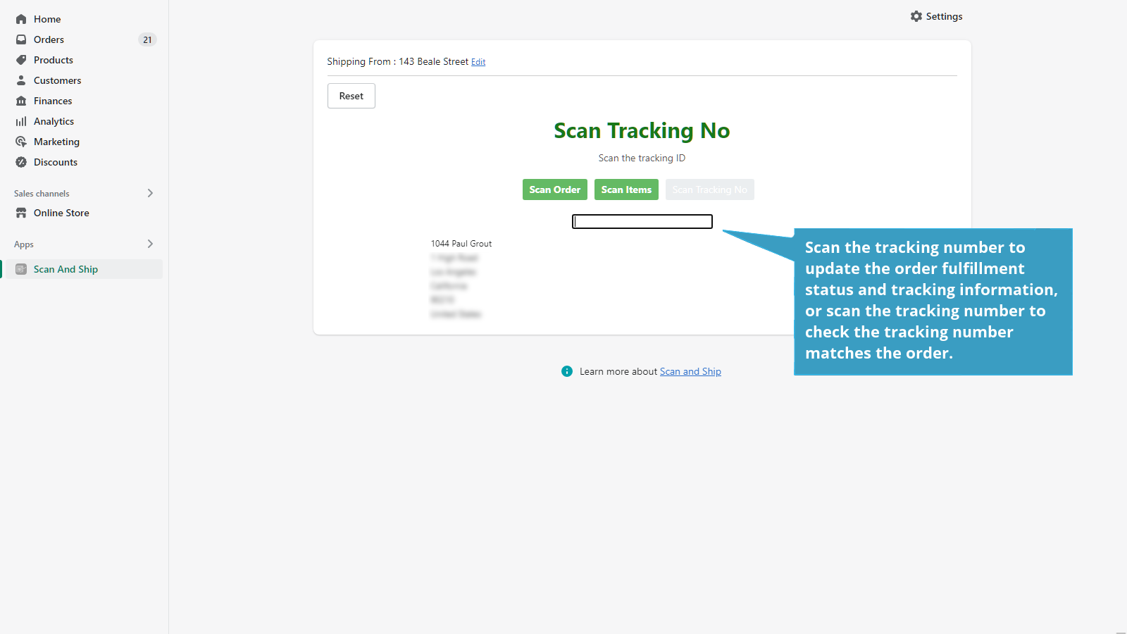 Scan Tracking