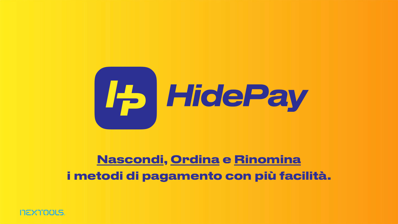 HidePay: Nascondi, ordina e rinomina i metodi di pagamento 