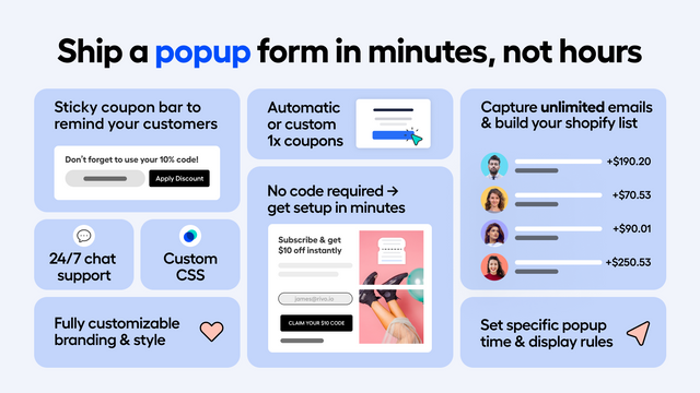 Expédiez un formulaire popup en quelques minutes, pas en heures