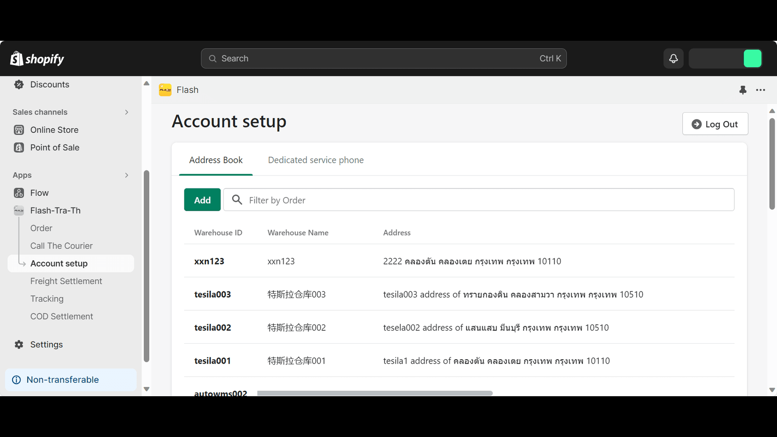 configuración de cuenta