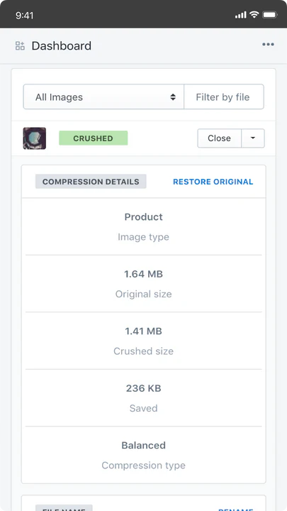 gardez une trace de tout à partir de la table des images