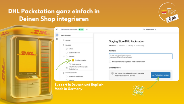 DHL Packstation Onlineshop Shopify UI Extension