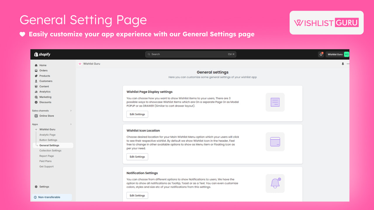 App General setting