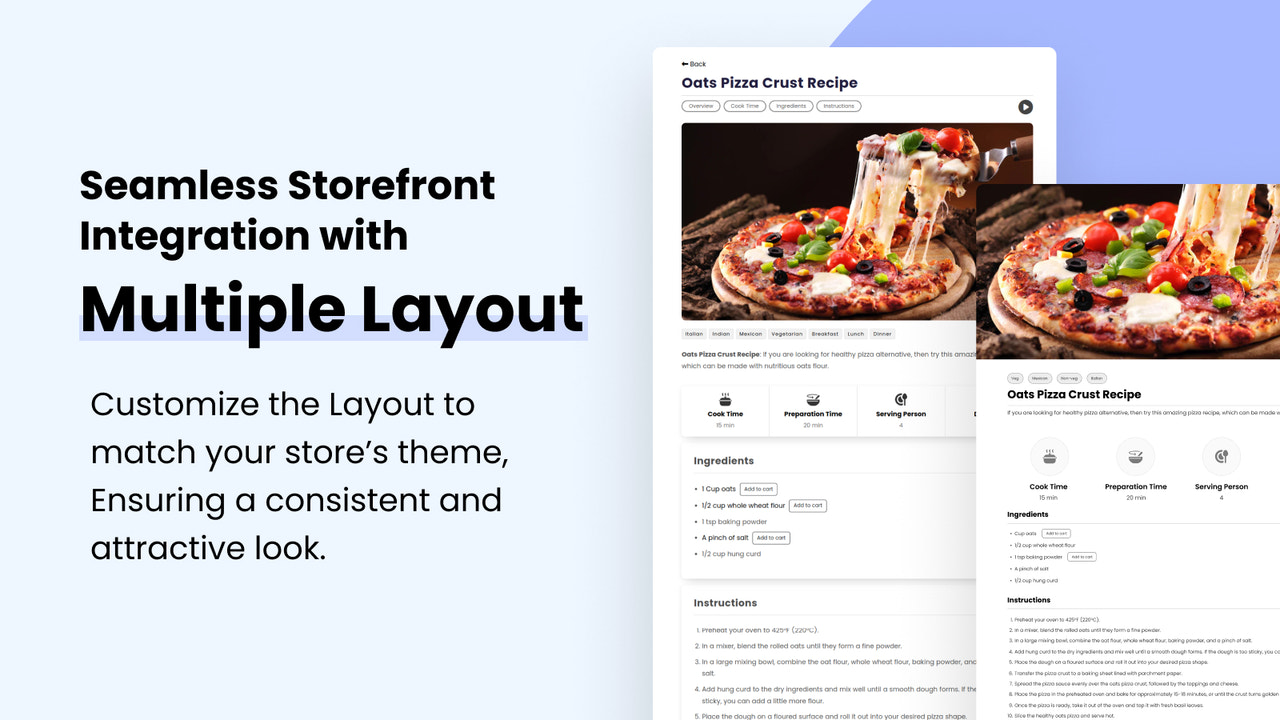 Nahtlose Storefront-Integration mit mehreren Layouts