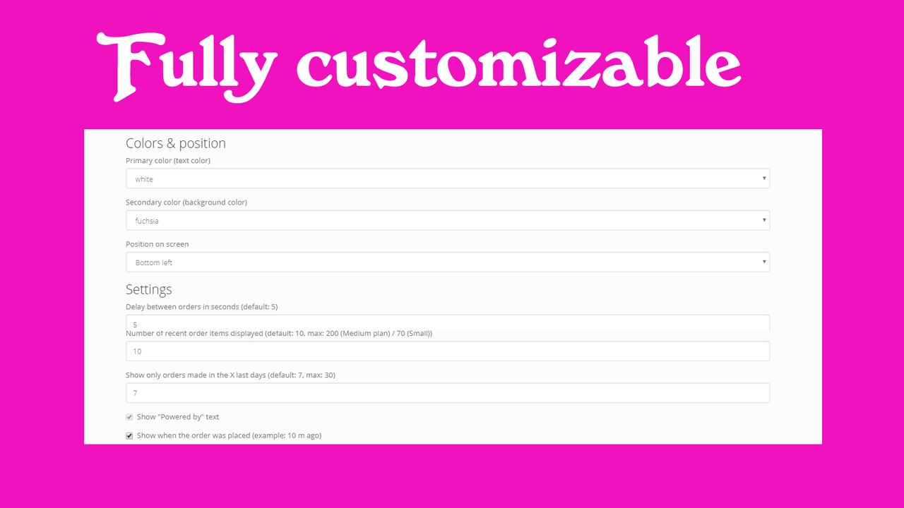 Boost sales with a fully customizable widget