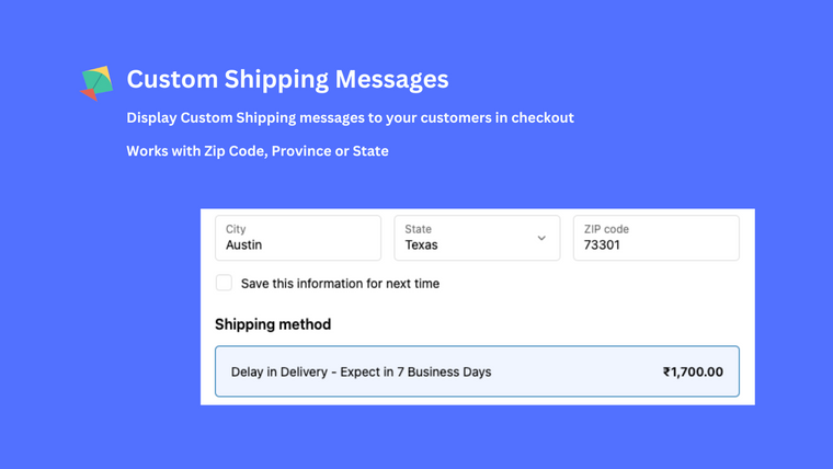 Kaghati ‑ Custom Shipping Name Screenshot