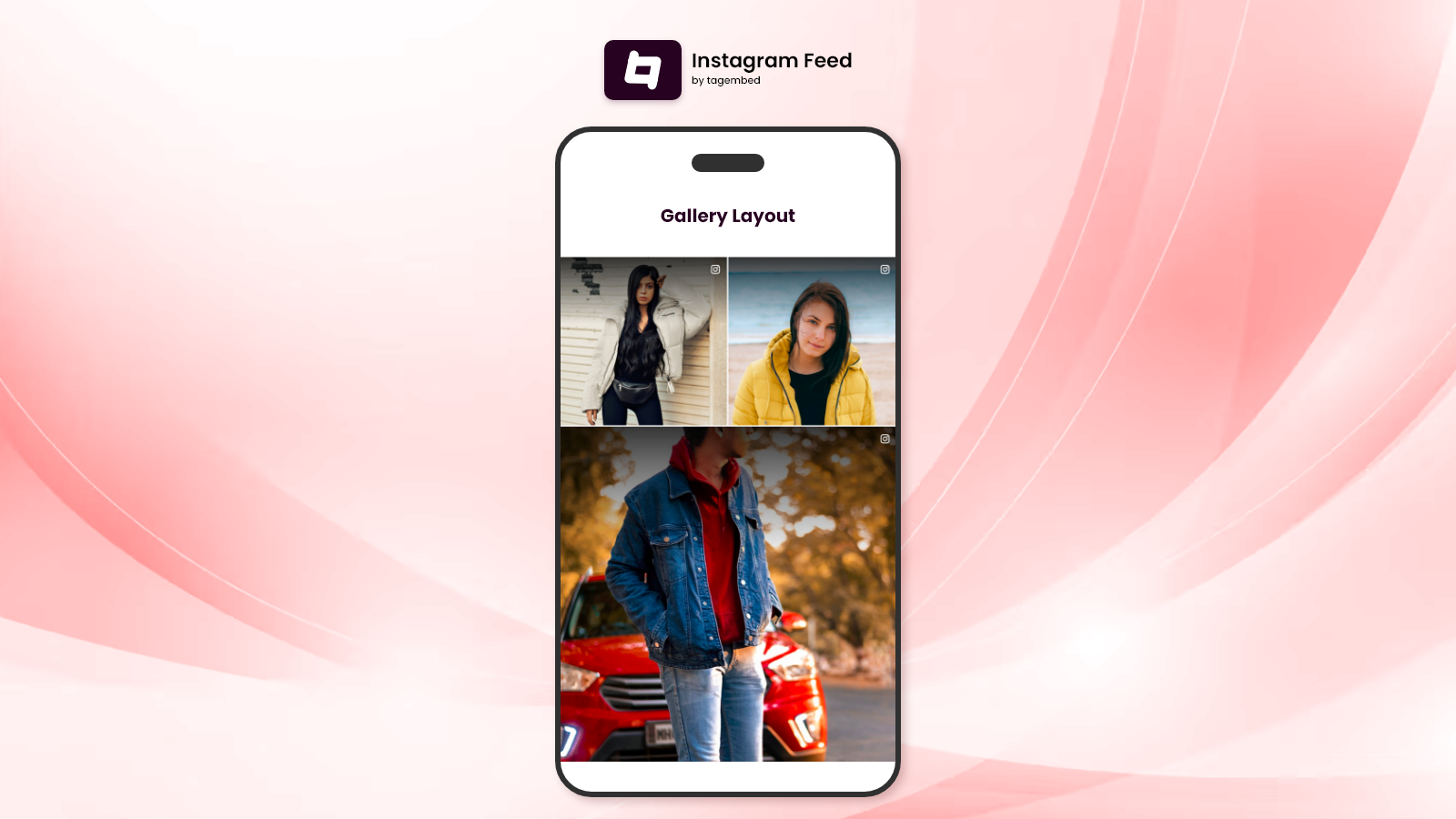 Feed do Instagram para sua loja em visualização de galeria