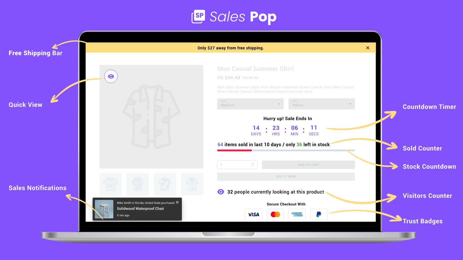 sales pop up shopify
