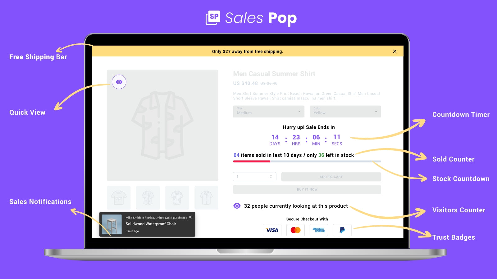 Sales Pop up Conversion Pro Screenshot