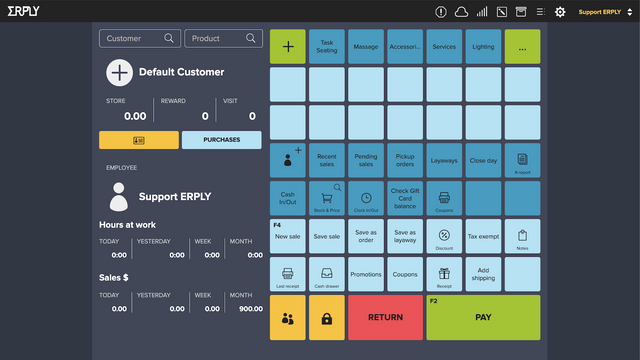 Point Of Sale eerste scherm