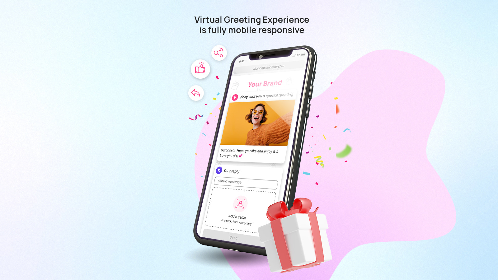 A experiência de saudação virtual também é mobile first