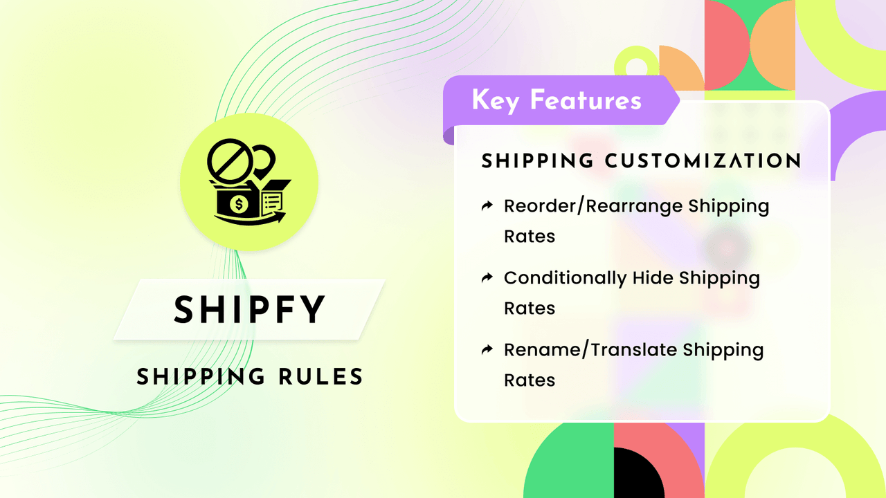 Shopify Versandtarife Anpassung, Bedingt Tarife verbergen.