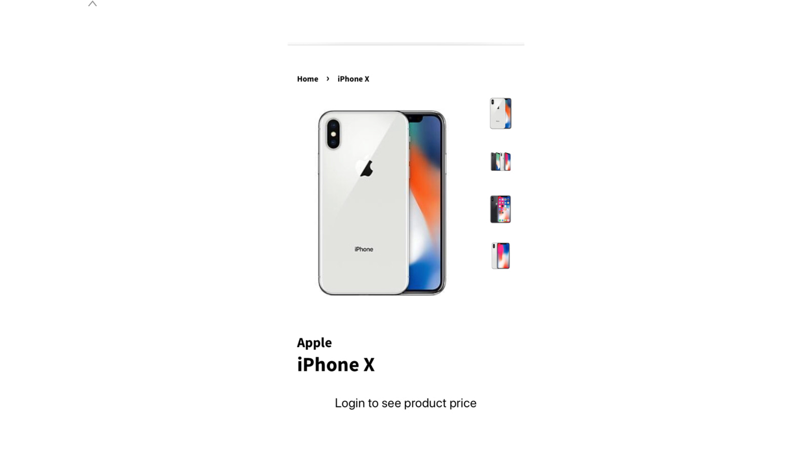 Mobile version of hidden price in product detail