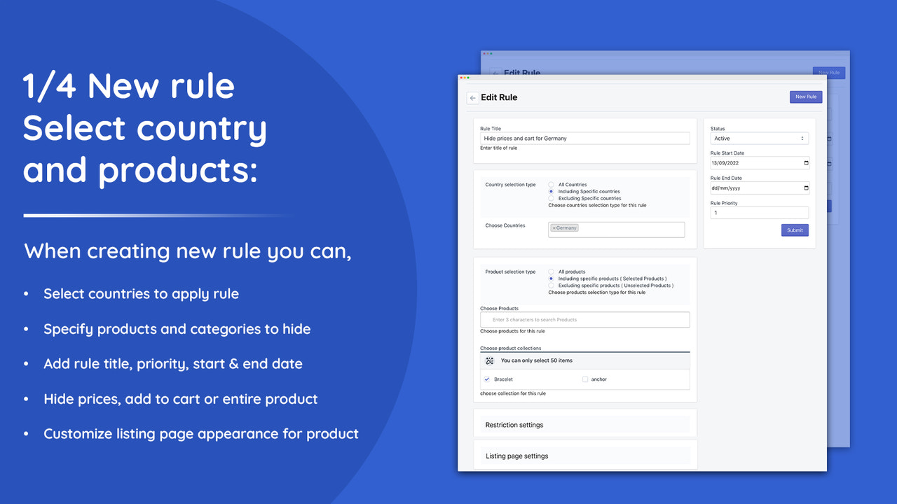 Creating new restriction rule