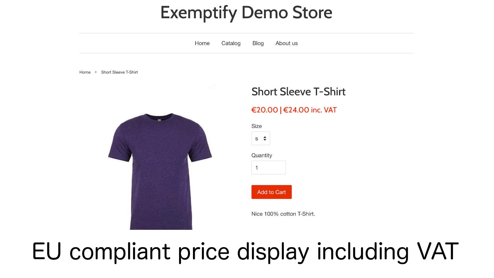 EU compliant price display with many configuration options