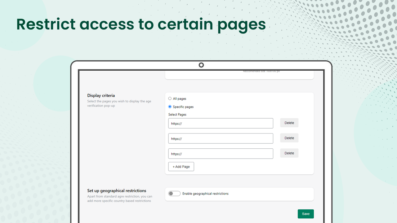 age verification on custom pages Squadkin Technology