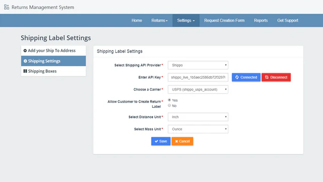 Shipping Label Setting - Shippo Shopify