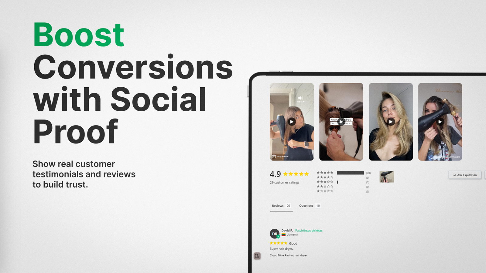 Shoppable videos: boost conversions while using social proof