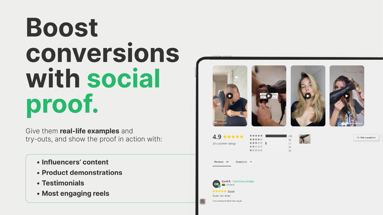 Shoppable videos: boost conversions while using UGC social proof