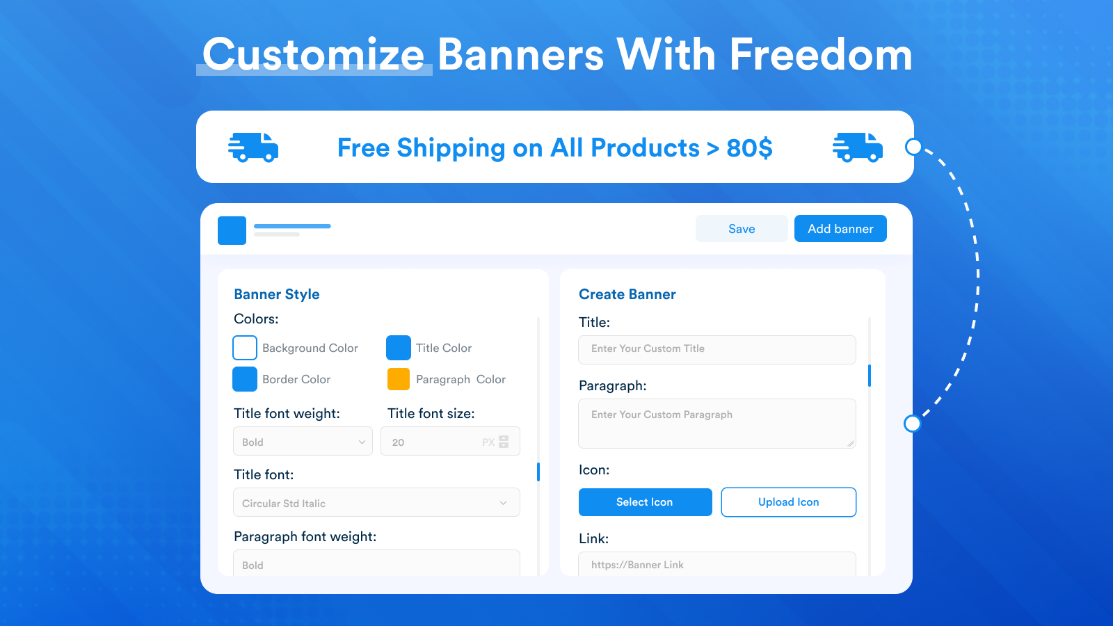 Personalize banners